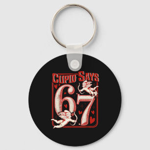 Retro Grappig Cud Zegt 6 7 Zes Zeven Koppels Valen Sleutelhanger