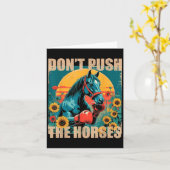 Retro Grappig Duw De Paarden Niet Meme Citaat Sarc Kaart (Gele Bloem)