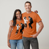 Retro grappig Frankenstein-monster en bruid dansen T-shirt (Unisex)