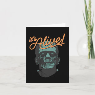 Retro Grappig Het Leeft Frankenstein Monster Griez Kaart