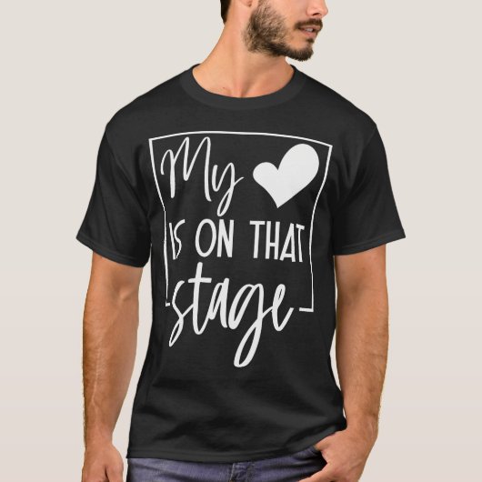 Retro Grappig Mijn Hart Is Op Dat Dans Ballet Podi T-shirt (Voorkant)