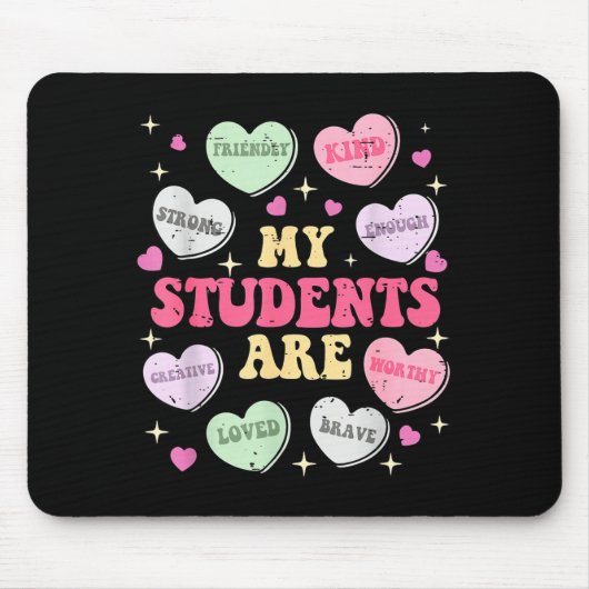 Retro Grappig Mijn Studenten Zijn Valentijn Docent Muismat (Voorkant)