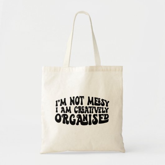 Retro Grappig Minimalistisch Zwart Creatief Artist Tote Bag