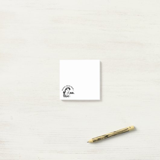 Retro Grappig Nee Post-it® Notes (Op bureau)