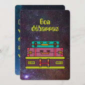 Retro grappig Quebecois Feestdagenkaart (Voorkant / Achterkant)