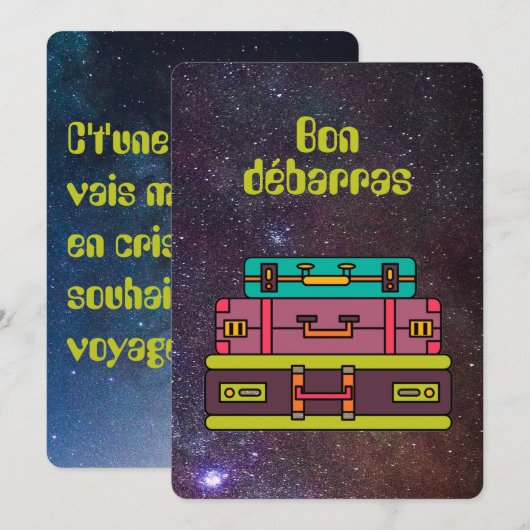 Retro grappig Quebecois Feestdagenkaart (Voorkant / Achterkant)