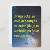 Retro grappig Quebecois Feestdagenkaart (Achterkant)