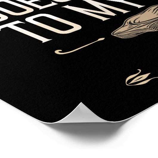 Retro Grappig Quote  BBQ Zwart Poster (Hoek)