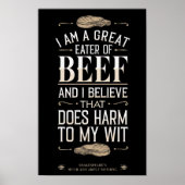 Retro Grappig Quote  BBQ Zwart Poster (Voorkant)