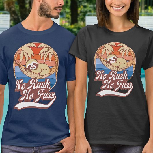 Retro  Grappig Quote Sloth Sunset Typografie T-shirt