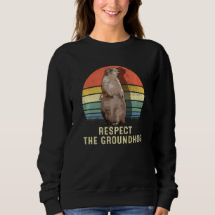Retro Grappig Respect De Groundhog Dag Trui