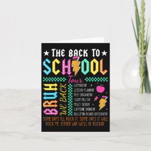 Retro Grappig Terug naar school Tour Lightning Kaart