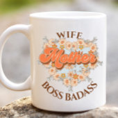 Retro Grappig Vrouw Moeder Boss Badass Moederdag Grote Koffiekop