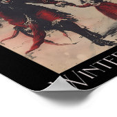 Retro Grappig Wandelen in een Winter Wonderland Me Poster (Hoek)