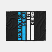 Retro Grappige alleenstaande vader het nemen van t Fleece Deken (Voorkant (Horizontaal))