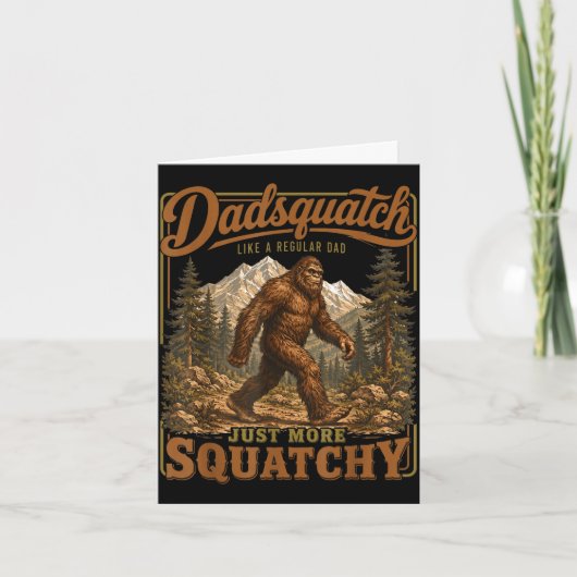 Retro grappige dadsquatch sasquatch vader vaderdag kaart (Voorkant)