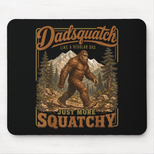 Retro grappige dadsquatch sasquatch vader vaderdag muismat (Voorkant)