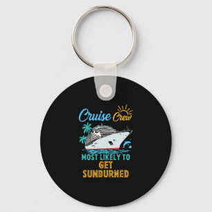 Retro Grappige Familie Cruise Bemanning Meest Waar Sleutelhanger