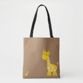 Retro grappige Giraffe van pastelbloemen Tote Bag (Voorkant)
