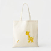 Retro grappige Giraffe van pastelbloemen Tote Bag (Voorkant)