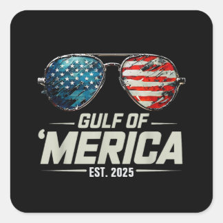 Retro Grappige Golf van Amerika 2025 Zonnebril Vierkante Sticker
