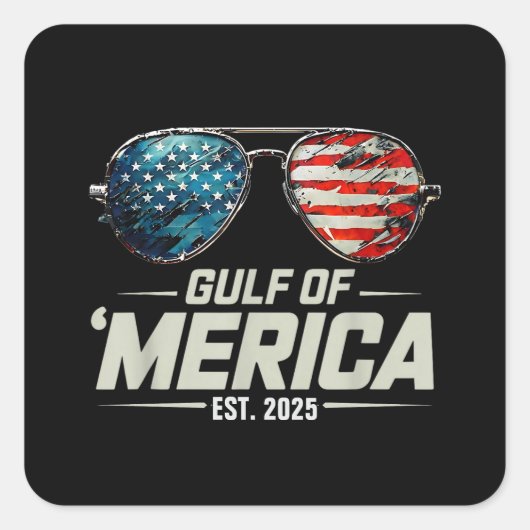 Retro Grappige Golf van Amerika 2025 Zonnebril Vierkante Sticker (Voorkant)