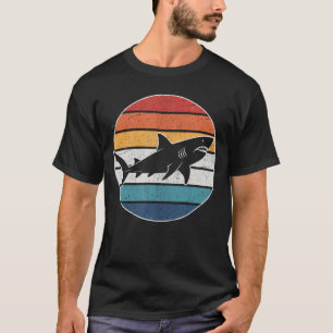 Retro Grappige Haai Duikuitrusting Duiker Voor Man T-shirt
