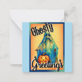 Retro Grappige Halloween Kaarten Notitiekaartje (Voorkant)
