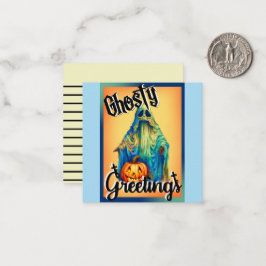 Retro Grappige Halloween Kaarten Notitiekaartje
