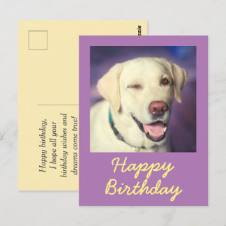 Retro Grappige Hond en Gelukkige Verjaardag Ansich Briefkaart