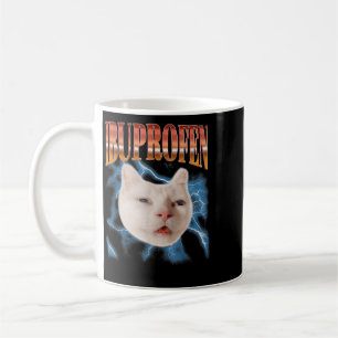 Retro grappige ibuprofen kat kitten meme grafisch koffiemok
