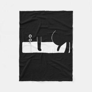 Retro grappige kat graphics voor mannen vrouwen ki fleece deken