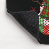 Retro grappige kerst patchwork sneeuwman Kerstmis Muismat (Hoek)