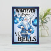 Retro Grappige Kerstman Bedankkaart (Staand voorkant)