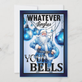 Retro Grappige Kerstman Bedankkaart