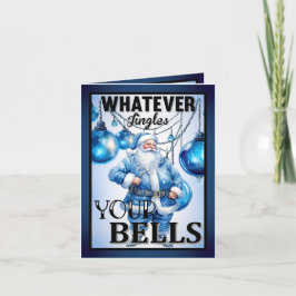 Retro Grappige Kerstman Bedankkaart