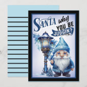 Retro Grappige Kerstmis Bedankkaart (Voorkant / Achterkant)