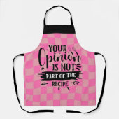 Retro Grappige Keuken Spreuk Roze Schort (Voorkant)