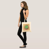 Retro Grappige Kikker Roze Groen Tote Bag (Voorkant (model))