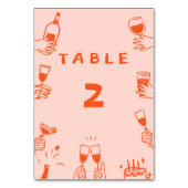 Retro Grappige Kleurrijke Wavy Boho Bruiloft Kaart (Achterkant)