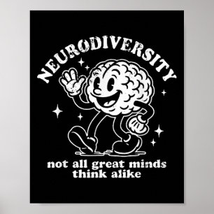 Retro Grappige Neurodiversiteit Niet Alle Grote Ge Poster