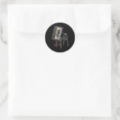 Retro Grappige Oude Cette Tape Walker Nooit Vergee Ronde Sticker (Tas)
