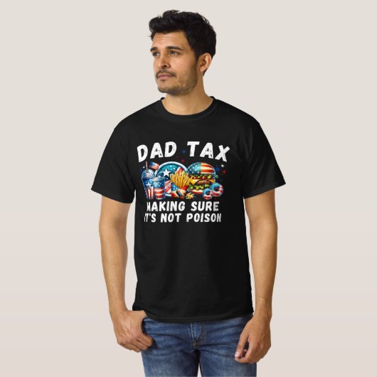 Retro Grappige Pap Belasting, Vaderdag Pap Grapje T-shirt (Voorkant volledig)