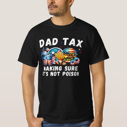 Retro Grappige Pap Belasting, Vaderdag Pap Grapje T-shirt (Voorkant)