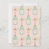 Retro Grappige Peach Champagne Bachelorette Party Kaart (Achterkant)