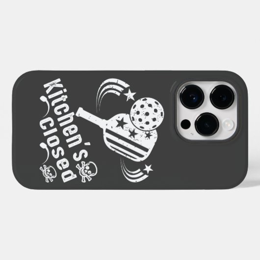 Retro  Grappige Pickleball Keuken is gesloten Case-Mate iPhone Case (Achterkant (horizontaal))
