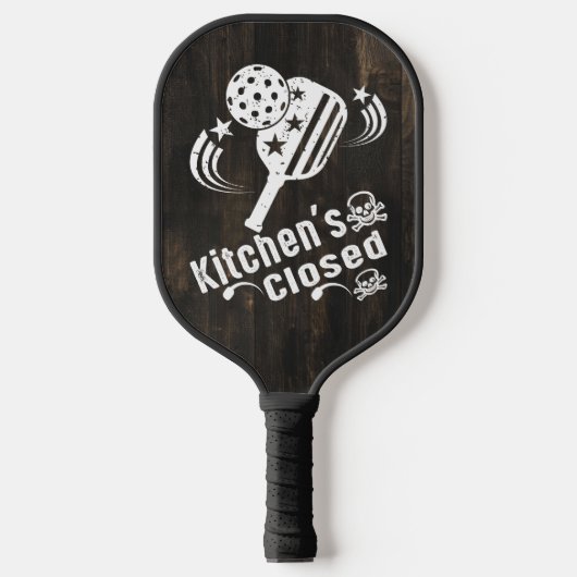 Retro Grappige Pickleball Keuken is gesloten Paddle (Voorkant)