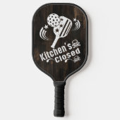Retro  Grappige Pickleball Keuken is gesloten Pickleball Paddle (Achterkant)