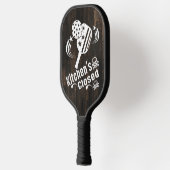 Retro  Grappige Pickleball Keuken is gesloten Pickleball Paddle (Links)