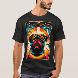 Retro Grappige Pug Selfie Hondenliefhebbers Retro T-shirt